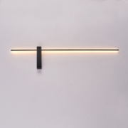 Imagine Aplica de perete din aluminiu-metal-acril LED 12W 840Lm 3000K 1000X200X40mm neagră Arte Illumina Clio