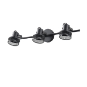 Imagine Spotlight de tavan metalic 3 lumini 3XGU10 max 5W 640X100X300mm negru Arte Illumina Solun
