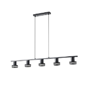 Imagine Spotlight de tavan metalic 5 lumini 5XGU10 Max 5W 1180X100X1180mm negru Arte Illumina Solun