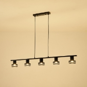 Imagine Spotlight de tavan metalic 5 lumini 5XGU10 Max 5W 1180X100X1180mm negru Arte Illumina Solun