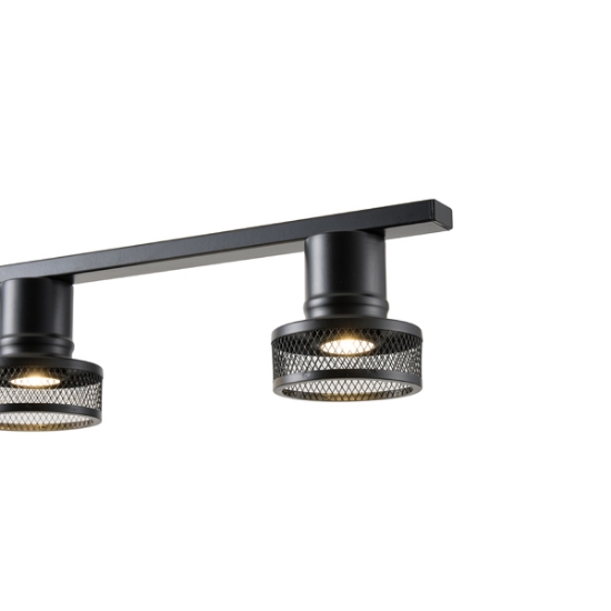 Imagine Spotlight de tavan metalic 5 lumini 5XGU10 Max 5W 1180X100X1180mm negru Arte Illumina Solun