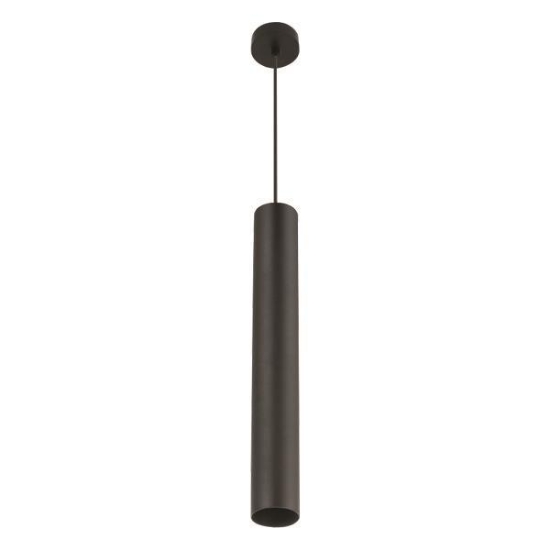 Imagine Lampa suspendată cilindrică din aluminiu cu un singur corp 1XGU10 max 15W ϕ65X300mm neagră Arte Illumina Cylider