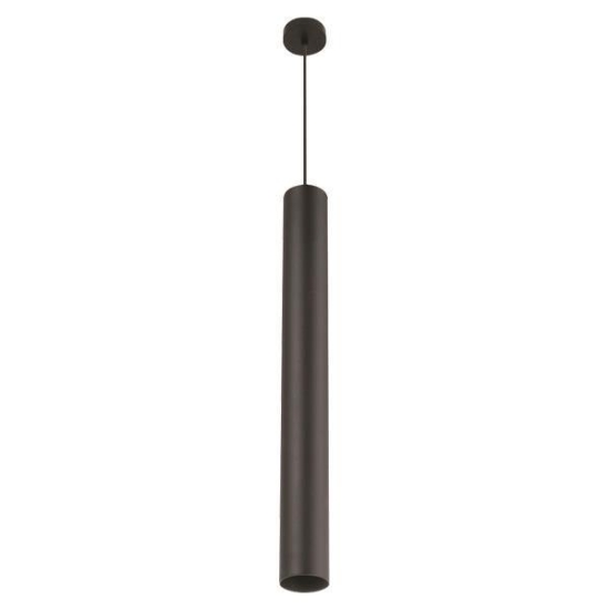 Imagine Lumină suspendată cilindrică din aluminiu cu un singur bec 1XGU10 max 15W Ø65X400mm neagră Arte Illuminaciylinder