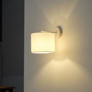 Imagine Aplica de perete metal-textil cu un singur punct de lumină 1XE14 Max 8W Ø265X235mm alb Arte Illumina Cloud
