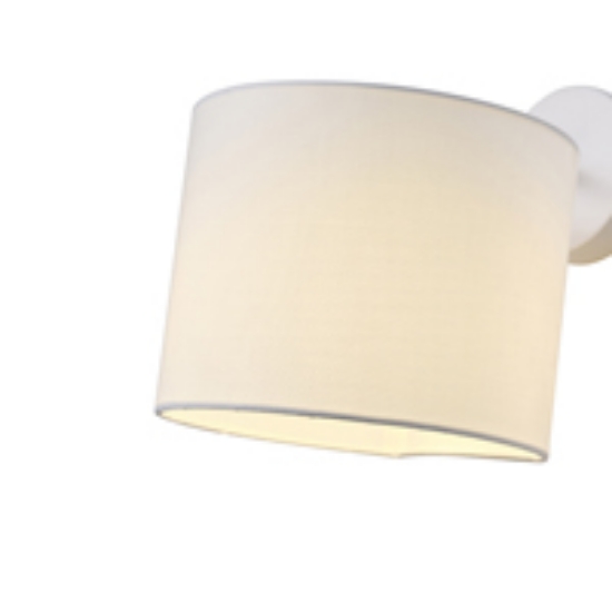 Imagine Aplica de perete metal-textil cu un singur punct de lumină 1XE14 Max 8W Ø265X235mm alb Arte Illumina Cloud