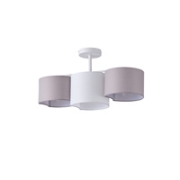 Imagine Lumină suspendată metal-textil 3 lumini 3XE14 max 8W 580x300mm alb Arte Illumina Cloud