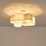 Imagine Lumină suspendată metal-textil 6 lumini 6XE14 max 8W Ø560x300mm alb Arte Illumina Cloud