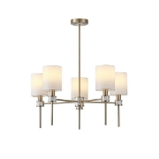 Imagine Lumină suspendată metal-textil 5 lumini 5XE14 max 8W Ø680X720mm bronz marmorat Arte Illumina Timeless