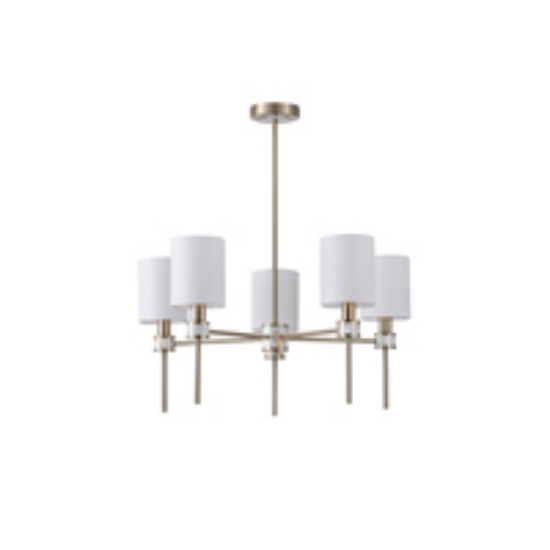 Imagine Lumină suspendată metal-textil 5 lumini 5XE14 max 8W Ø680X720mm bronz marmorat Arte Illumina Timeless
