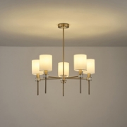 Imagine Lumină suspendată metal-textil 5 lumini 5XE14 max 8W Ø680X720mm bronz marmorat Arte Illumina Timeless
