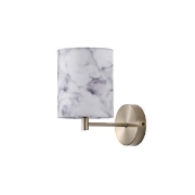 Imagine Aplica de perete metal-textil cu un singur bec 1XE14 max 8W Ø130X230mm bronz