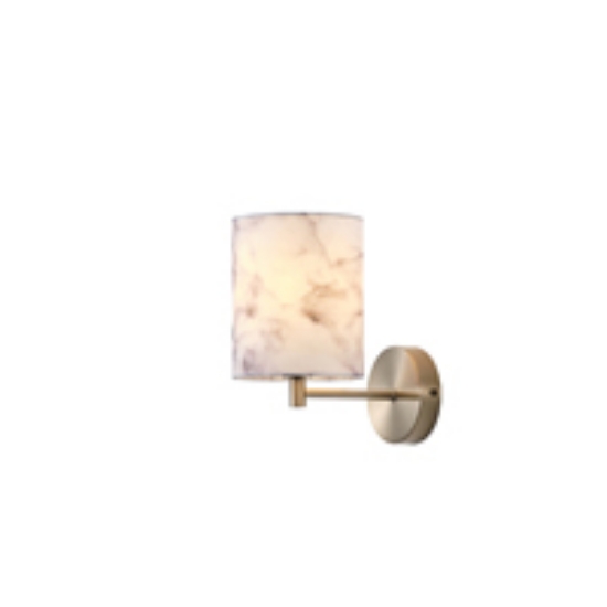 Imagine Aplica de perete metal-textil cu un singur bec 1XE14 max 8W Ø130X230mm bronz