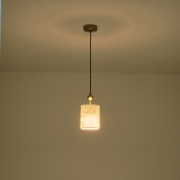 Imagine Lumină suspendată metal-textil 1x14 max 8W Ø130X980mm bronz marmorat Arte Illumina Verona