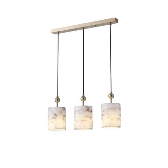 Imagine Lustră metal-fabrică 3 lumini 3XE14 max 8W 570X130X1000mm bronz