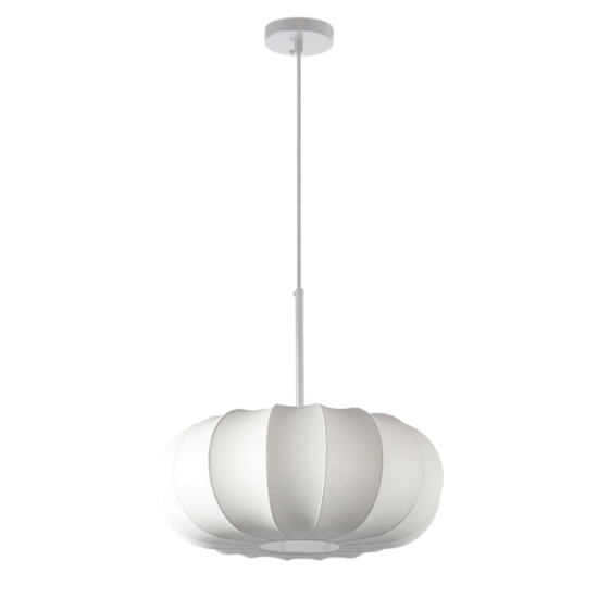 Imagine Lampa suspendată Tyvek-Metal cu un singur bec 1xE27 max 15W Ø400x165mm alb Arte Illumina Pompia