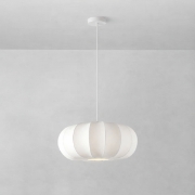 Imagine Lampa suspendată Tyvek-Metal cu un singur bec 1xE27 max 15W Ø400x165mm alb Arte Illumina Pompia