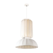 Imagine Lampa Suspendată Tyvek-Metal Single Light 2XE27 Max15W Ø460X680mm Alb Arte Illumina Lichnos