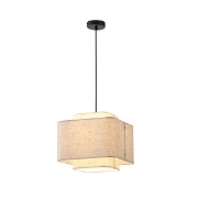 Imagine Lumină suspendată din material, un singur corp 1xE27 max 15W Ø320x1090mm crem Arte Illumina MUSA