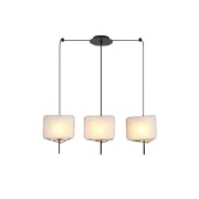 Imagine Lumină suspendată din țesătură 3 lumini 3x14 Max 8W 800x250x900mm Cremă Arte Illumina Tuscany
