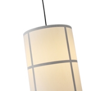 Imagine Lumină suspendată din material, un singur corp 1xE27 Max 15W Ø250X1180mm Negru Arte Illumina Era