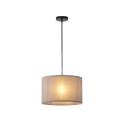 Imagine Lampa suspendată din material, unică, 1xE27, max 15W, Ø380x1500mm, gri, Arte Illumina Soho