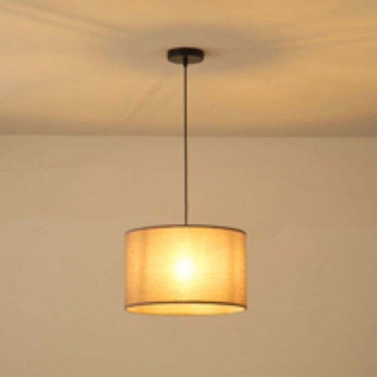 Imagine Lampa suspendată din material, unică, 1xE27, max 15W, Ø380x1500mm, gri, Arte Illumina Soho