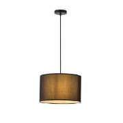 Imagine Lumină suspendată din material, unică, 1xE27, max 15W, D380x1500mm, neagră, Arte Illumina Soho
