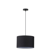 Imagine Lumină suspendată din material, unică, 1xE27, max 15W, D380x1500mm, neagră, Arte Illumina Soho