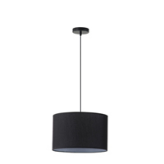 Imagine Lumină suspendată din material, unică, 1xE27, max 15W, D380x1500mm, neagră, Arte Illumina Soho