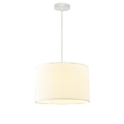 Imagine Lampa suspendată din material, un singur corp de iluminat 1X27 Max 15W Ø380XH1500mm alb Arte Illumina Soho