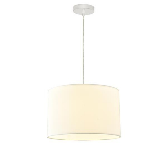 Imagine Lampa suspendată din material, un singur corp de iluminat 1X27 Max 15W Ø380XH1500mm alb Arte Illumina Soho