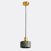 Imagine Lumină suspendată metal-marmură cu un singur corp 527 Max 15W Ø150X1680mm aurie-verde Arte Illumina Marmură