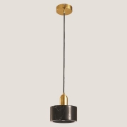 Imagine Lumină suspendată metal-marble unică 1xE27 max 15W Ø150x1680mm aurie-neagră Arte Illumina Marble