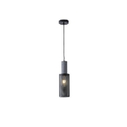 Imagine Lumină suspendată din beton-metal 1xE27 Max 15W Ø100x1840mm Negru Arte Illumina Scouro