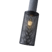Imagine Lumină suspendată din beton-metal 1xE27 Max 15W Ø100x1840mm Negru Arte Illumina Scouro