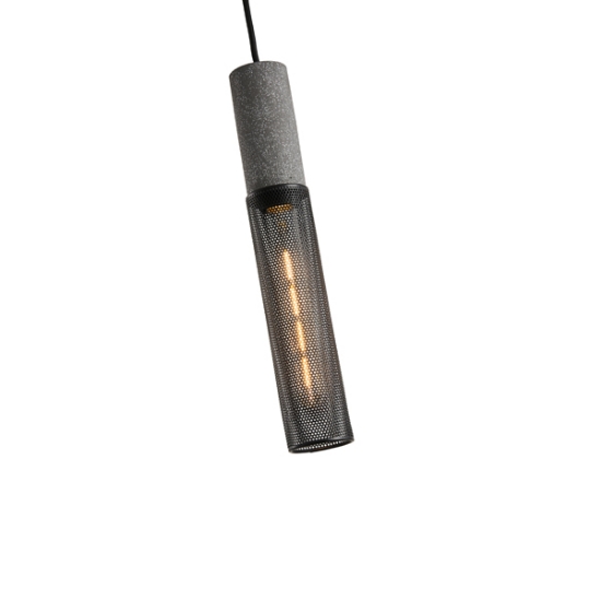 Imagine Lumină suspendată beton-metal unică 1xE27 max 15W 865X1880mm negru Arte Illumina Scouro