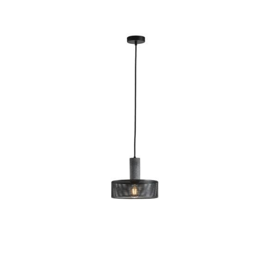 Imagine Lumină suspendată din beton-metal cu un singur corp 1xE27 Max 15W Ø255X1700mm negru Arte Illumina Scouro