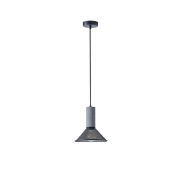 Imagine Lumină suspendată din beton și metal 1xE27 Max 15W 210x1720mm Negru Arte Illumina Scouro