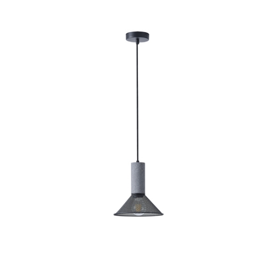 Imagine Lumină suspendată din beton și metal 1xE27 Max 15W 210x1720mm Negru Arte Illumina Scouro