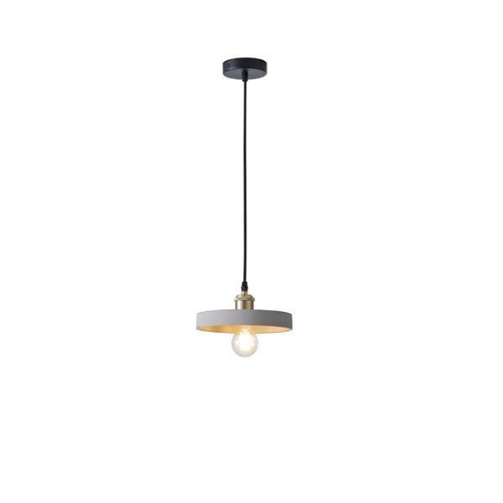 Imagine Lumină suspendată din beton-metal cu un singur corp 1X27 Max 15W 210X1575mm gri Arte Illumina Yeso