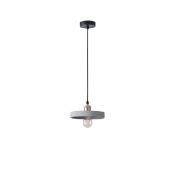 Imagine Lumină suspendată din beton-metal cu un singur corp 1X27 Max 15W 210X1575mm gri Arte Illumina Yeso