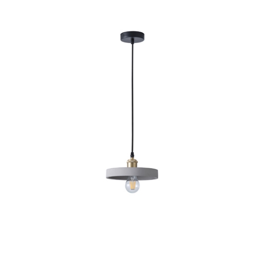 Imagine Lumină suspendată din beton-metal cu un singur corp 1X27 Max 15W 210X1575mm gri Arte Illumina Yeso