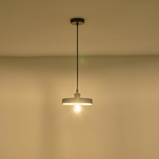 Imagine Lumină suspendată din beton-metal cu un singur corp 1X27 Max 15W 210X1575mm gri Arte Illumina Yeso