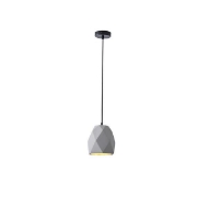 Imagine Lumină suspendată din beton cu un singur corp 1xE27 Max 15W Ø160X1670mm gri Arte Illumina Arme