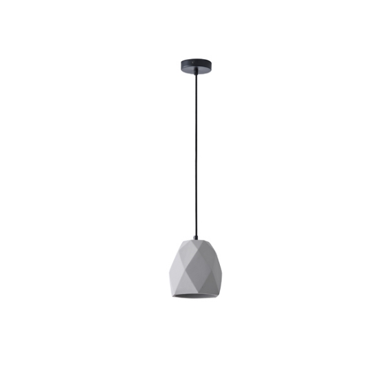 Imagine Lumină suspendată din beton cu un singur corp 1xE27 Max 15W Ø160X1670mm gri Arte Illumina Arme
