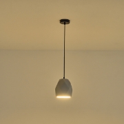 Imagine Lumină suspendată din beton cu un singur corp 1xE27 Max 15W Ø160X1670mm gri Arte Illumina Arme