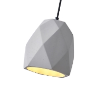 Imagine Lumină suspendată din beton cu un singur corp 1xE27 Max 15W Ø160X1670mm gri Arte Illumina Arme