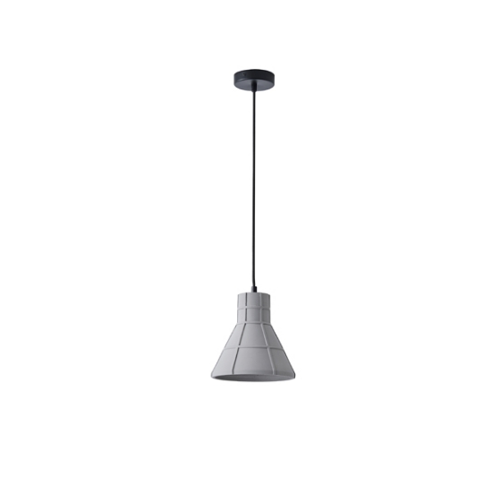 Imagine Lumină suspendată din beton cu un singur corp 1xE27 Max 15W Ø200x1710mm gri Arte Illumina Arme