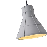 Imagine Lumină suspendată din beton cu un singur corp 1xE27 Max 15W Ø200x1710mm gri Arte Illumina Arme