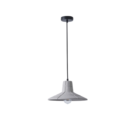 Imagine Lumină suspendată din beton cu un singur corp 1xE27 Max 15W Ø320X1660mm gri Arte Illumina Arme